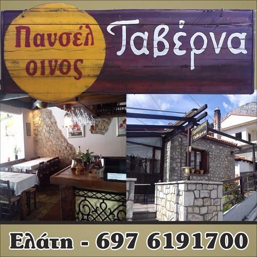 ΤΑΒΕΡΝΑ ΕΣΤΙΑΤΟΡΙΟ ΠΑΝΣΕΛΗΝΟΣ ΕΛΑΤΗ ΠΥΛΗ ΤΡΙΚΑΛΩΝ ΤΡΙΚΑΛΑ